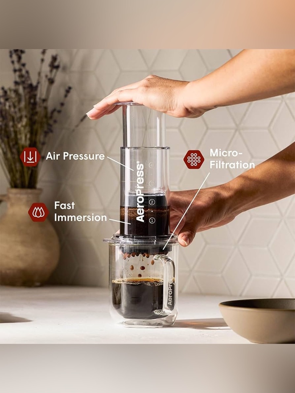 AeroPress 3-in-1 Technology Single-Cup Travel Coffee Maker NEW in sealed box